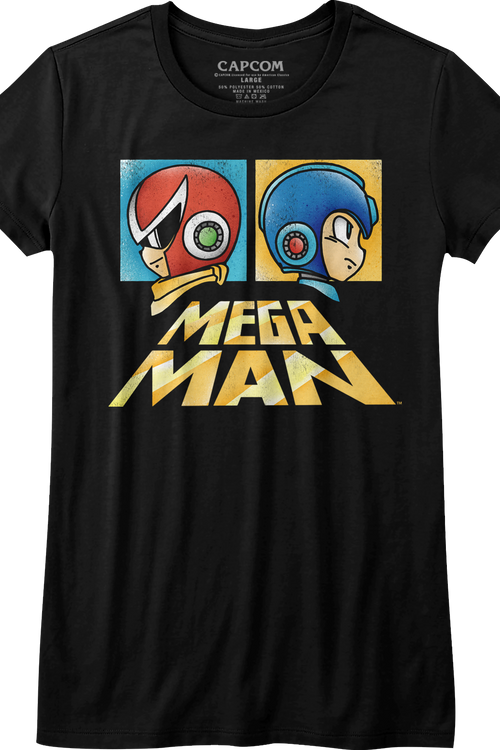 Womens Profiles Proto Man and Mega Man Shirt