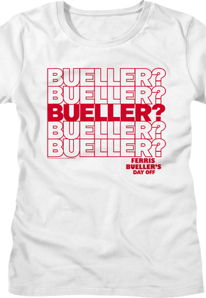 Womens Repeating Name Ferris Bueller's Day Off Shirt