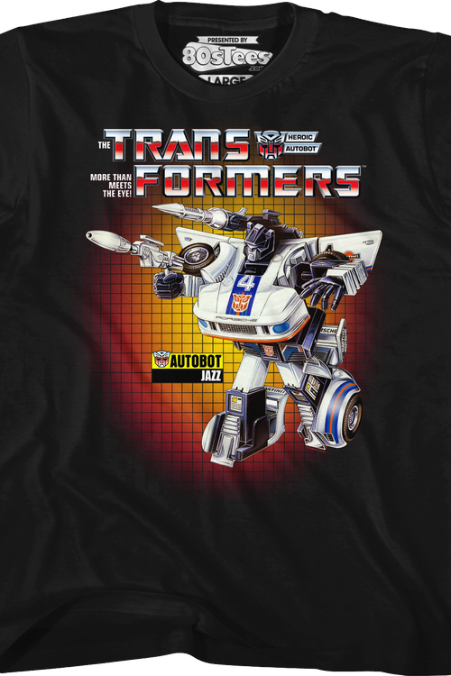 Youth Box Art Jazz Transformers Shirt