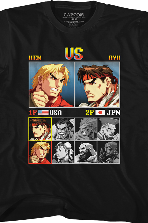 Youth Ken vs Ryu Street Fighter Shirt