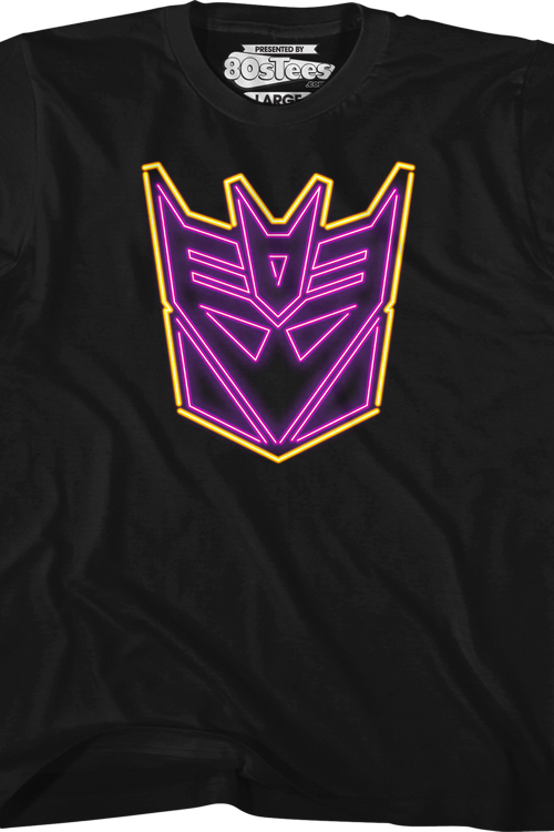 Youth Neon Decepticons Logo Transformers Shirt