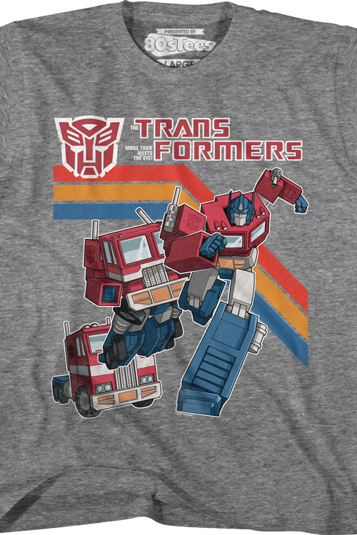 Youth Old School Optimus Prime Transformers Shirt