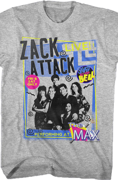 Zack Attack Live Saved By The Bell T-Shirt