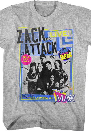 Zack Attack Live Saved By The Bell T-Shirt