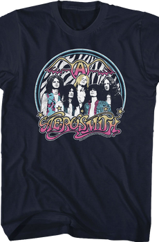 Zebra Print Group Photo Aerosmith T-Shirt