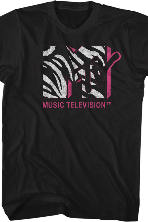 Zebra Print Logo MTV Shirt